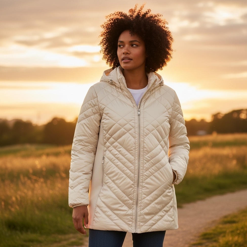 Lane Bryant Vanilla Ice Puffer Jacket 14/16 NWT